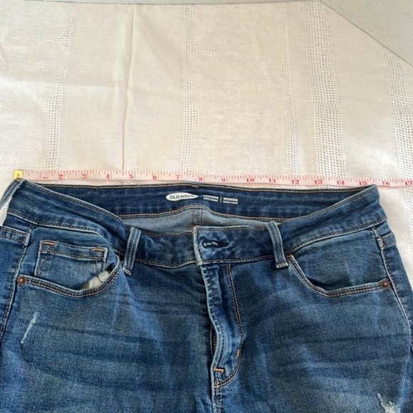 Old Navy Rock Star Super Skinny Jeans Medium Wash Distressed Look 27” i… - Picture 7 of 8